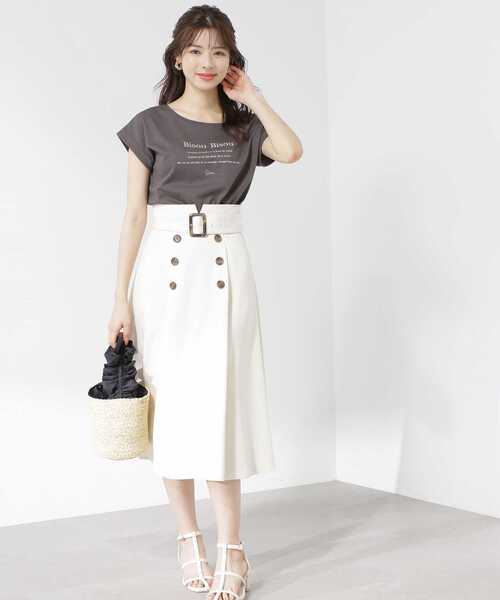 PROPORTION BODY DRESSING(プロポーションボディドレッシング)の「<E>刺繍ロゴTシャツ / 1213167501(Tシャツ/カットソー・レディース・ホワイト/ダークグレー/グレー・FREE)」の12枚目の写真