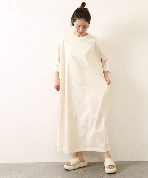 JOURNAL STANDARD LUXE(ジャーナルスタンダード ラックス)の「《追加2》クラシックテンジク スタンダードクルーネックワンピース(ワンピース・レディース・ブラック/ホワイト×ホワイト・MEDIUM/SMALL)」の20枚目の写真