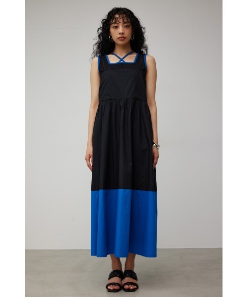 最終値下げ【正規品】THE TOE バイカラーキャミワンピース AZUL by moussy（アズールバイマウジー）の「BICOLOR CAMI ONEPIECE