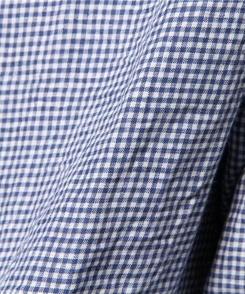 ivory court（アイボリーコート）の「フレンチリネン チェックカッタウェイ シャツ（シャツ/ブラウス・メンズ・ブラック/ネイビー/レッド・38/40/36）」の13枚目の写真