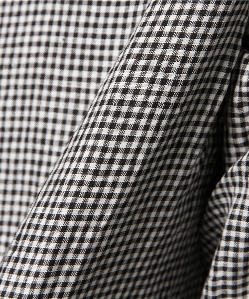 ivory court（アイボリーコート）の「フレンチリネン チェックカッタウェイ シャツ（シャツ/ブラウス・メンズ・ブラック/ネイビー/レッド・38/40/36）」の7枚目の写真