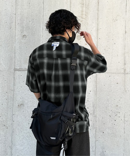ジップアップオンブレチェックシャツ（シャツ/ブラウス