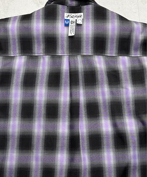 BANANA REPBLIC オンブレ チェック ジップアップ シャツジャケット CHALLENGER 「PLAID ZIP UP SHIRT」 ジップアップチェックシャツ