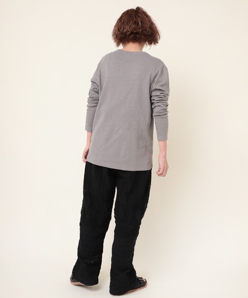 RNA-N（アールエヌエーエヌ）の「M2085 C/HEMPフライスロンT（Tシャツ/カットソー・レディース・グレー/オフホワイト/ブラック・MEDIUM）」の16枚目の写真