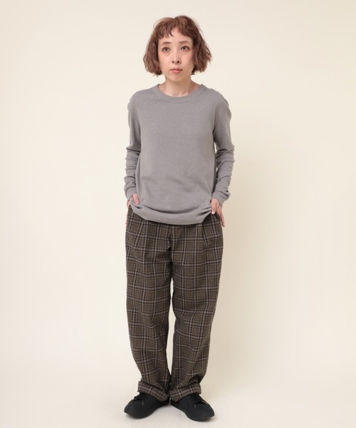 RNA-N（アールエヌエーエヌ）の「M2085 C/HEMPフライスロンT（Tシャツ/カットソー・レディース・グレー/オフホワイト/ブラック・MEDIUM）」の15枚目の写真