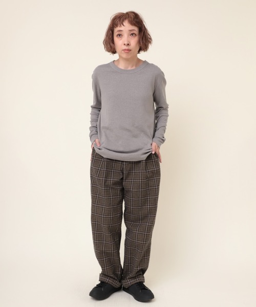 RNA-N（アールエヌエーエヌ）の「M2085 C/HEMPフライスロンT（Tシャツ/カットソー・レディース・グレー/オフホワイト/ブラック・MEDIUM）」の13枚目の写真