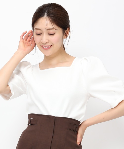 MISCH MASCH(ミッシュマッシュ)の「■2023春夏新作■タック袖2WAYニット/MM328312(ニット/セーター・レディース・ブラック/ブルー/ホワイト/モカ・M)」の2枚目の写真