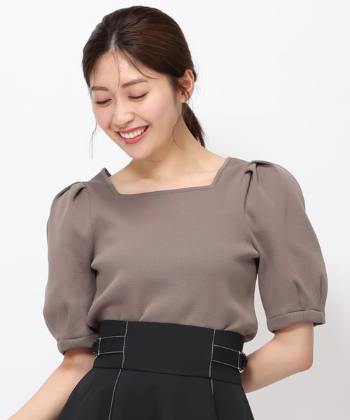 MISCH MASCH(ミッシュマッシュ)の「■2023春夏新作■タック袖2WAYニット/MM328312(ニット/セーター・レディース・ブラック/ブルー/ホワイト/モカ・M)」の4枚目の写真