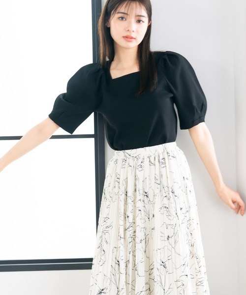MISCH MASCH(ミッシュマッシュ)の「■2023春夏新作■タック袖2WAYニット/MM328312(ニット/セーター・レディース・ブラック/ブルー/ホワイト/モカ・M)」の5枚目の写真
