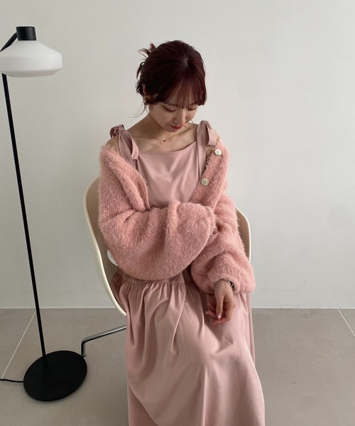 セール】ふわモテあざと/フェザーショートカーディガン（カーディガン