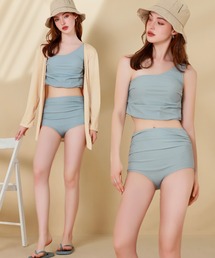 OSYAREVO（オシャレボ）の「カーディガン 付き ワンショルダー ビキニ セットアップ 水着 レディース（水着・レディース）」