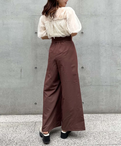 archives(アルシーヴ)の「クロップドインナー付バルーンチュールTOPS(Tシャツ/カットソー・レディース・アイボリー/ブラック/ローズ・MEDIUM)」の20枚目の写真