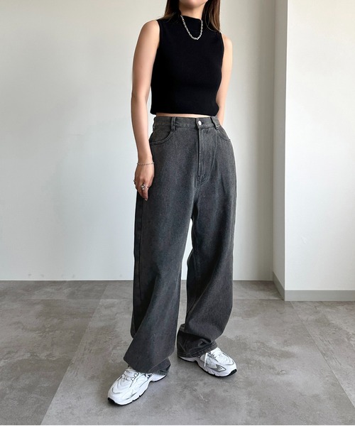 apres jour mignon(アプレジュールミニョン)の「クロップドハイネックトップス【ZOZOTOWN限定アイテム】(ニット/セーター・レディース・パープル/ブラック/オフホワイト・X-LARGE/フリー)」の22枚目の写真