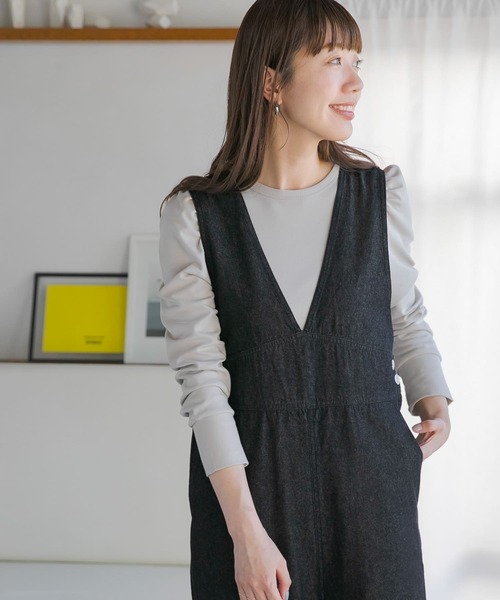 URBAN RESEARCH Sonny Label（アーバンリサーチサニーレーベル）の「コンパクトパフスリーブプルオーバー（Tシャツ/カットソー・レディース・ベージュ系その他/ブラック/オフホワイト・FREE）」の3枚目の写真