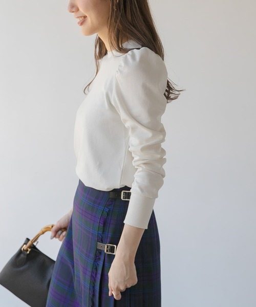 URBAN RESEARCH Sonny Label（アーバンリサーチサニーレーベル）の「コンパクトパフスリーブプルオーバー（Tシャツ/カットソー・レディース・ベージュ系その他/ブラック/オフホワイト・FREE）」の6枚目の写真