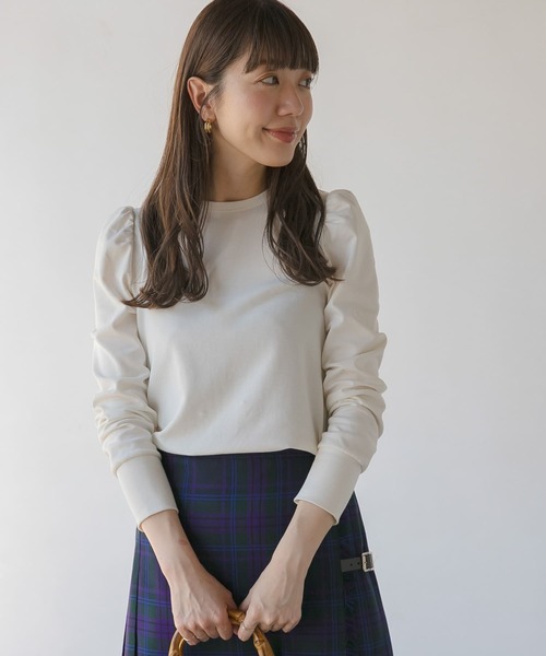 URBAN RESEARCH Sonny Label（アーバンリサーチサニーレーベル）の「コンパクトパフスリーブプルオーバー（Tシャツ/カットソー・レディース・ベージュ系その他/ブラック/オフホワイト・FREE）」の10枚目の写真