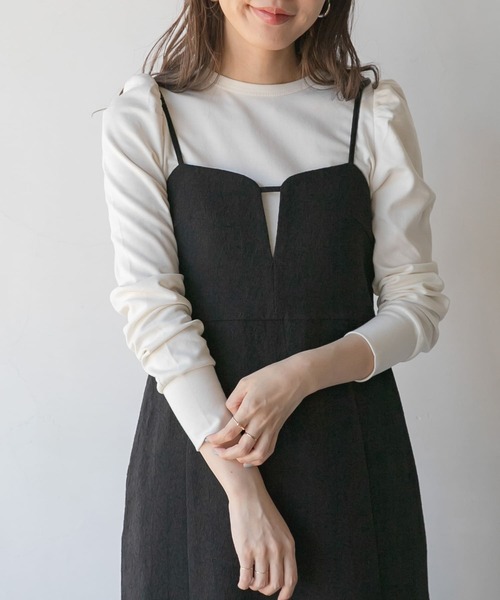 URBAN RESEARCH Sonny Label（アーバンリサーチサニーレーベル）の「コンパクトパフスリーブプルオーバー（Tシャツ/カットソー・レディース・ベージュ系その他/ブラック/オフホワイト・FREE）」の15枚目の写真