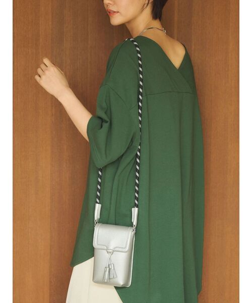 Green Parks(グリーンパークス)の「OTO.HA.ロープショルダースクエアミニバッグ(ショルダーバッグ・レディース・ブラック/グレー/シルバー・FREE)」の4枚目の写真