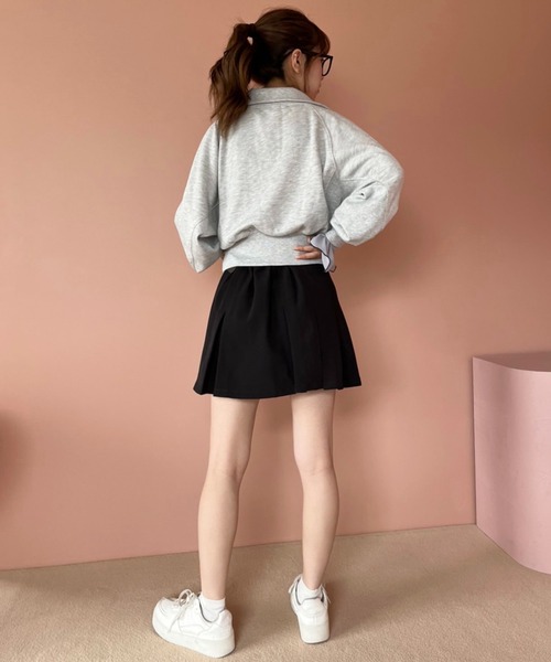 one after another NICE CLAUP（ワンアフターアナザーナイスクラップ）の「ハーフジップワンポイント刺繍スウェット【ZOZO限定商品】（スウェット・レディース・オフホワイト/オートミール/ネイビー・FREE）」の13枚目の写真