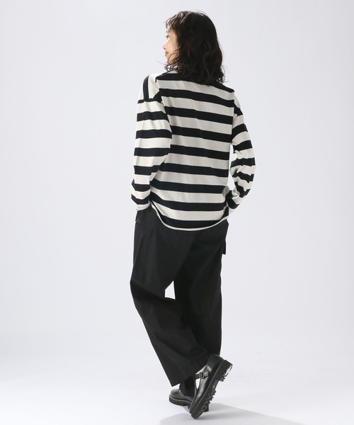 niko and...（ニコアンド）の「COLORマイスターBIGロンTEE（Tシャツ/カットソー・レディース・オフホワイト/ブルー/アイボリー/ブラック/レッド/グリーン・BIG(L)/MEDIUM）」の10枚目の写真