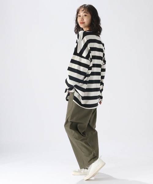 niko and...（ニコアンド）の「COLORマイスターBIGロンTEE（Tシャツ/カットソー・レディース・オフホワイト/ブルー/アイボリー/ブラック/レッド/グリーン・BIG(L)/MEDIUM）」の8枚目の写真