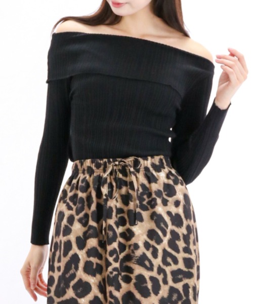 gossip！ロサンゼルス（ゴシップロサンゼルス）の「オフショル スムースカットソー（Tシャツ/カットソー・レディース・オフホワイト/ブラック/ホワイト/パープル・FREE）」の16枚目の写真