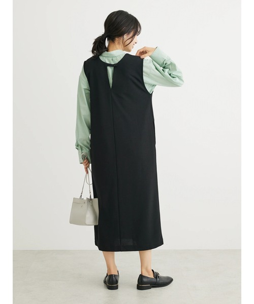 Green　Parks（グリーンパークス）の「2way　洗えて着回せるジャンスカ（ワンピース・レディース・ブラック/キャメル/ライトベージュ・FREE）」の7枚目の写真