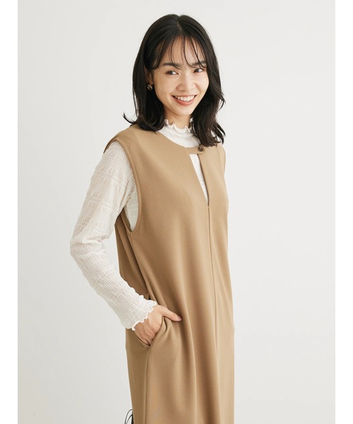 Green　Parks（グリーンパークス）の「2way　洗えて着回せるジャンスカ（ワンピース・レディース・ブラック/キャメル/ライトベージュ・FREE）」の22枚目の写真