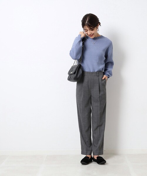 DRESKIP（ドレスキップ）の「◆【洗える/無地/ボーダー】レディな美シルエット 大人のこなれニット（ニット/セーター・レディース・ホワイト系5/ベージュ/グレー/ブラック/ピンク系/ライトブルー・04/02/03）」の7枚目の写真