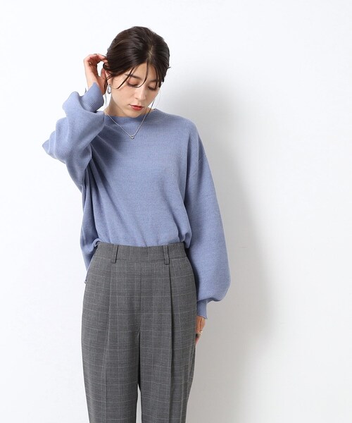 DRESKIP（ドレスキップ）の「◆【洗える/無地/ボーダー】レディな美シルエット 大人のこなれニット（ニット/セーター・レディース・ホワイト系5/ベージュ/グレー/ブラック/ピンク系/ライトブルー・04/02/03）」の10枚目の写真