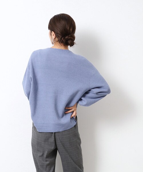 DRESKIP（ドレスキップ）の「◆【洗える/無地/ボーダー】レディな美シルエット 大人のこなれニット（ニット/セーター・レディース・ホワイト系5/ベージュ/グレー/ブラック/ピンク系/ライトブルー・04/02/03）」の12枚目の写真