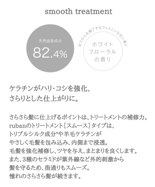 ruban de chouchou（リュバンデシュシュ）の「旧スムーストリートメント詰め替え（トリートメント/ヘアパック・レディース・その他・FREE）」の2枚目の写真