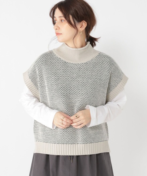 studio CLIP（スタディオクリップ）の「7ゲージロールネックベスト（ベスト・レディース・ブラック/その他7/ライトグレー/アイボリー/その他8/ブラウン・FREE）」の9枚目の写真