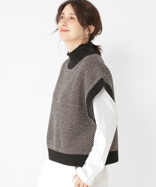 studio CLIP（スタディオクリップ）の「7ゲージロールネックベスト（ベスト・レディース・ブラック/その他7/ライトグレー/アイボリー/その他8/ブラウン・FREE）」の10枚目の写真