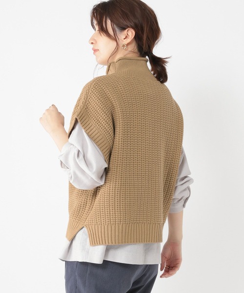 studio CLIP（スタディオクリップ）の「7ゲージロールネックベスト（ベスト・レディース・ブラック/その他7/ライトグレー/アイボリー/その他8/ブラウン・FREE）」の12枚目の写真