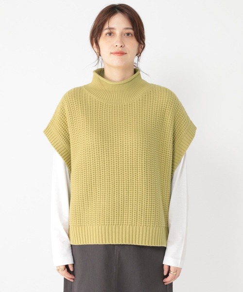 studio CLIP（スタディオクリップ）の「7ゲージロールネックベスト（ベスト・レディース・ブラック/その他7/ライトグレー/アイボリー/その他8/ブラウン・FREE）」の17枚目の写真