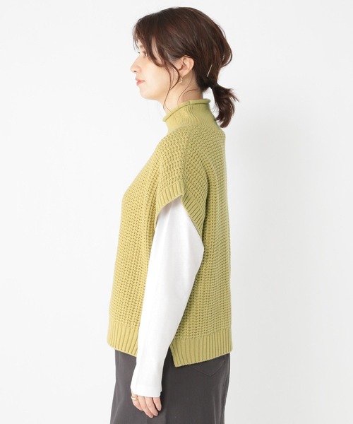 studio CLIP（スタディオクリップ）の「7ゲージロールネックベスト（ベスト・レディース・ブラック/その他7/ライトグレー/アイボリー/その他8/ブラウン・FREE）」の18枚目の写真