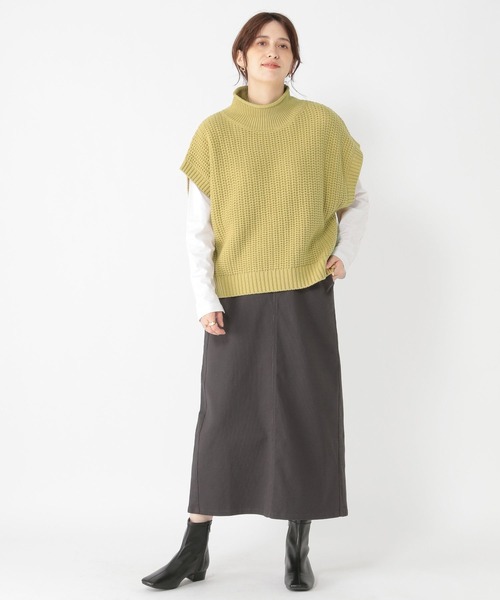 studio CLIP（スタディオクリップ）の「7ゲージロールネックベスト（ベスト・レディース・ブラック/その他7/ライトグレー/アイボリー/その他8/ブラウン・FREE）」の13枚目の写真