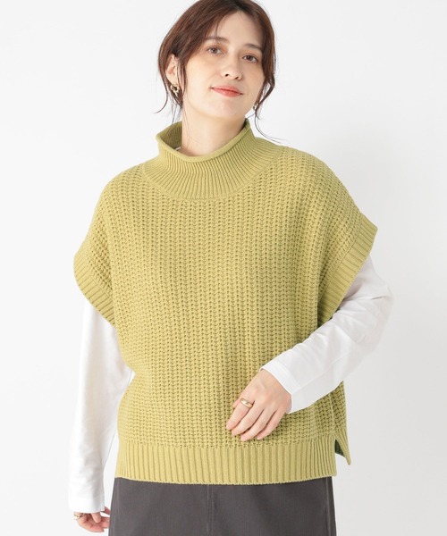 studio CLIP（スタディオクリップ）の「7ゲージロールネックベスト（ベスト・レディース・ブラック/その他7/ライトグレー/アイボリー/その他8/ブラウン・FREE）」の7枚目の写真