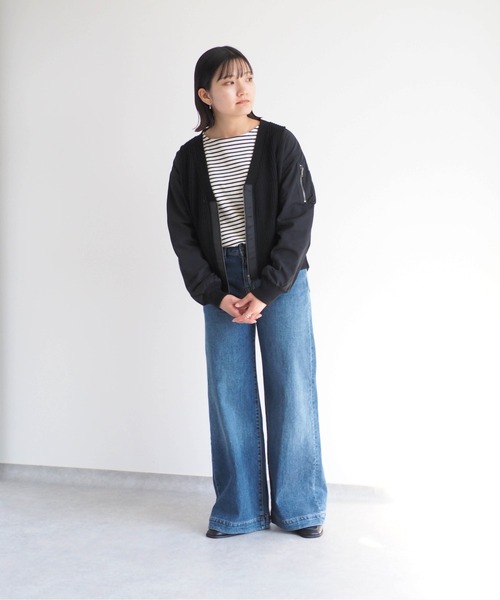 cepo(セポ)の「ハーフジップブルゾン(ブルゾン・レディース・ブラック/カーキ/オフホワイト・M)」の15枚目の写真