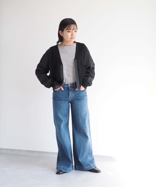 cepo(セポ)の「ハーフジップブルゾン(ブルゾン・レディース・ブラック/カーキ/オフホワイト・M)」の16枚目の写真