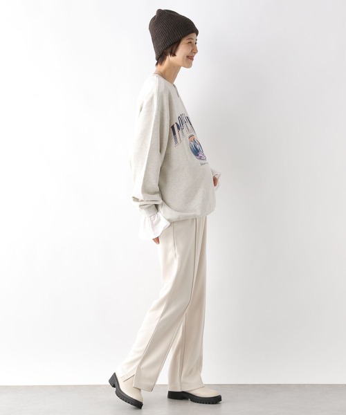 LEPSIM（レプシィム）の「【産前・産後対応】マタニティ／裏起毛スリットパンツ　983927（マタニティウェア/グッズ・レディース・アイボリー/ブラウン/ブラック・FREE）」の6枚目の写真