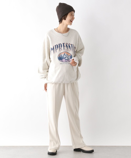 LEPSIM（レプシィム）の「【産前・産後対応】マタニティ／裏起毛スリットパンツ　983927（マタニティウェア/グッズ・レディース・アイボリー/ブラウン/ブラック・FREE）」の7枚目の写真