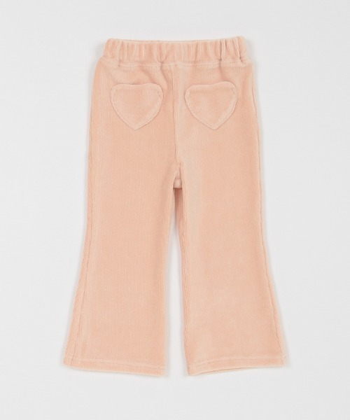 petit main（プティマイン）の「カットコールフレアパンツ（スウェットパンツ・キッズ・ピンク/ブラック/アイボリー/ダークブラウン/グレイッシュブルー・120cm/100cm/130cm/80ｃｍ/90cm/110cm）」の5枚目の写真