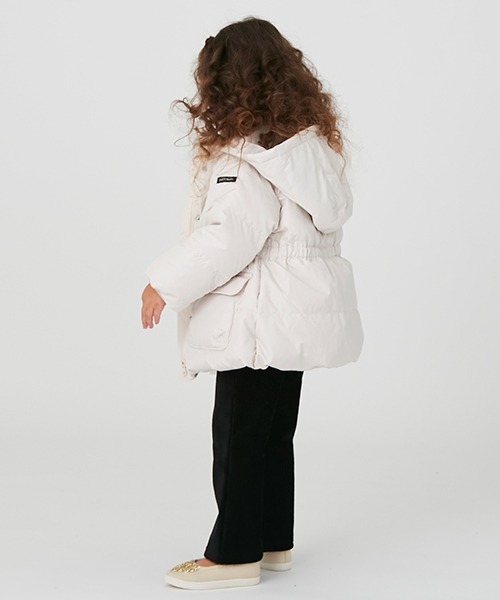 petit main（プティマイン）の「カットコールフレアパンツ（スウェットパンツ・キッズ・ピンク/ブラック/アイボリー/ダークブラウン/グレイッシュブルー・120cm/100cm/130cm/80ｃｍ/90cm/110cm）」の14枚目の写真