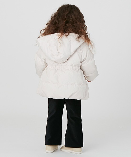 petit main（プティマイン）の「カットコールフレアパンツ（スウェットパンツ・キッズ・ピンク/ブラック/アイボリー/ダークブラウン/グレイッシュブルー・120cm/100cm/130cm/80ｃｍ/90cm/110cm）」の15枚目の写真