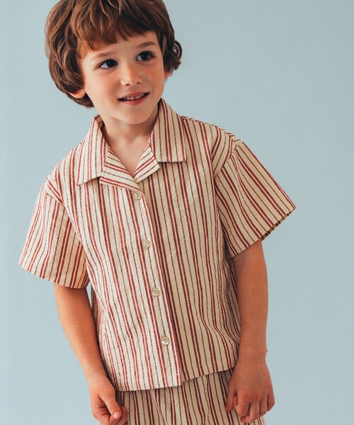 こども ビームス（コドモビームス）の「こども ビームス / ストライプ オープンカラー シャツ 24（90～130cm）（シャツ/ブラウス・キッズ・レッド/ブルー系その他4・130/120/110/100/90）」の5枚目の写真