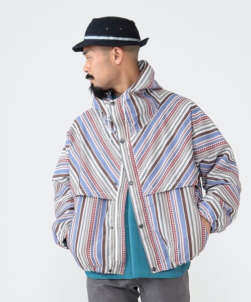 BEAMS PLUS(ビームスプラス)の「BEAMS PLUS / ジャカード ストライプ クルーザー ジャケット(ブルゾン・メンズ・ホワイト/オリーブ・XL/L/M/S)」の11枚目の写真