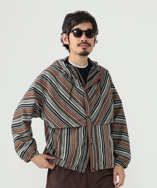 BEAMS PLUS(ビームスプラス)の「BEAMS PLUS / ジャカード ストライプ クルーザー ジャケット(ブルゾン・メンズ・ホワイト/オリーブ・XL/L/M/S)」の10枚目の写真