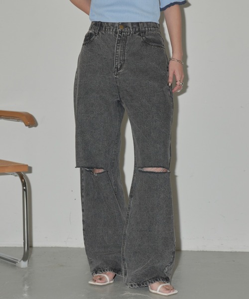 meltthelady ダメージデニムパンツ M meltthelady denim 20 M size - メルカリ